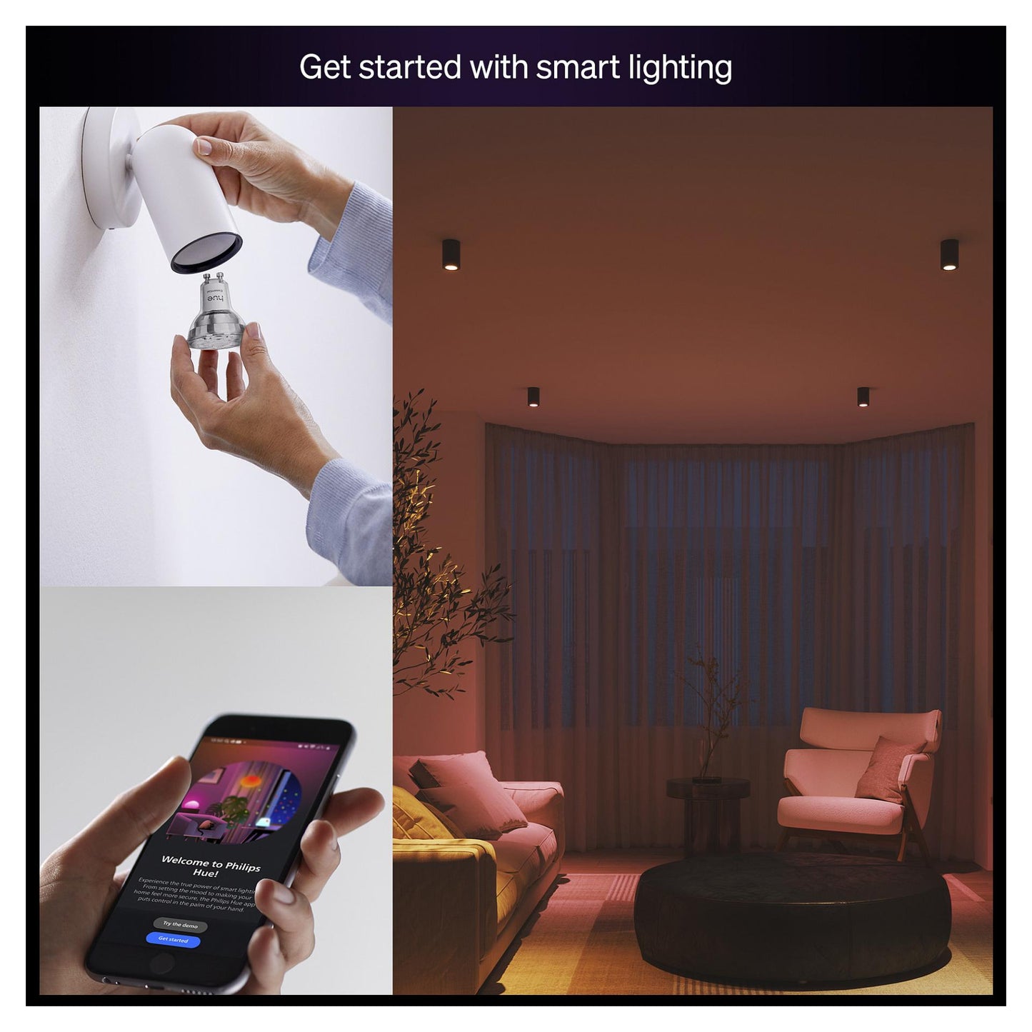 Philips Hue Essential WCA 345 GU10 3P EU