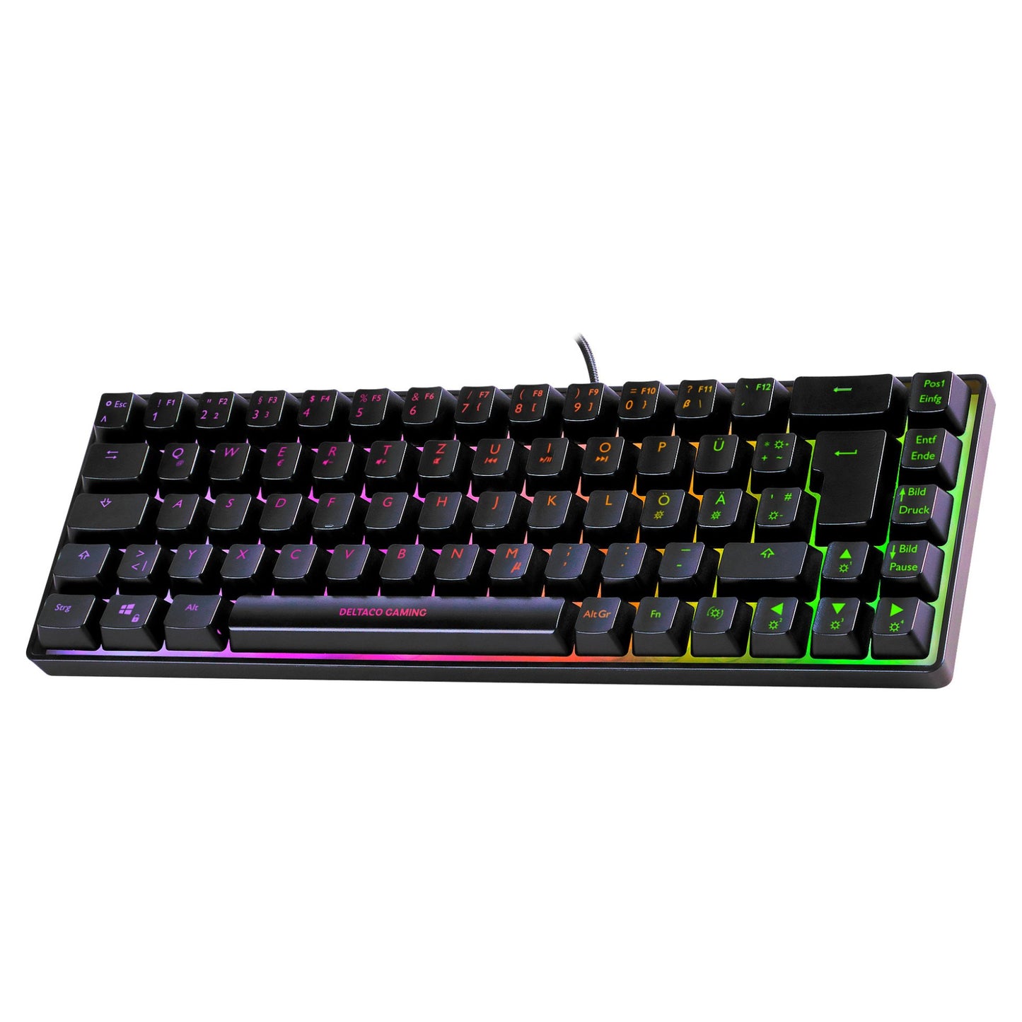 Deltaco Gaming Tastatur DK240 mini 60% USB, RGB black
