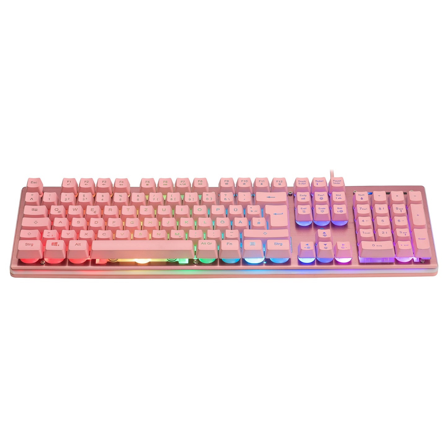 Deltaco Gaming Tastatur USB, RGB pink