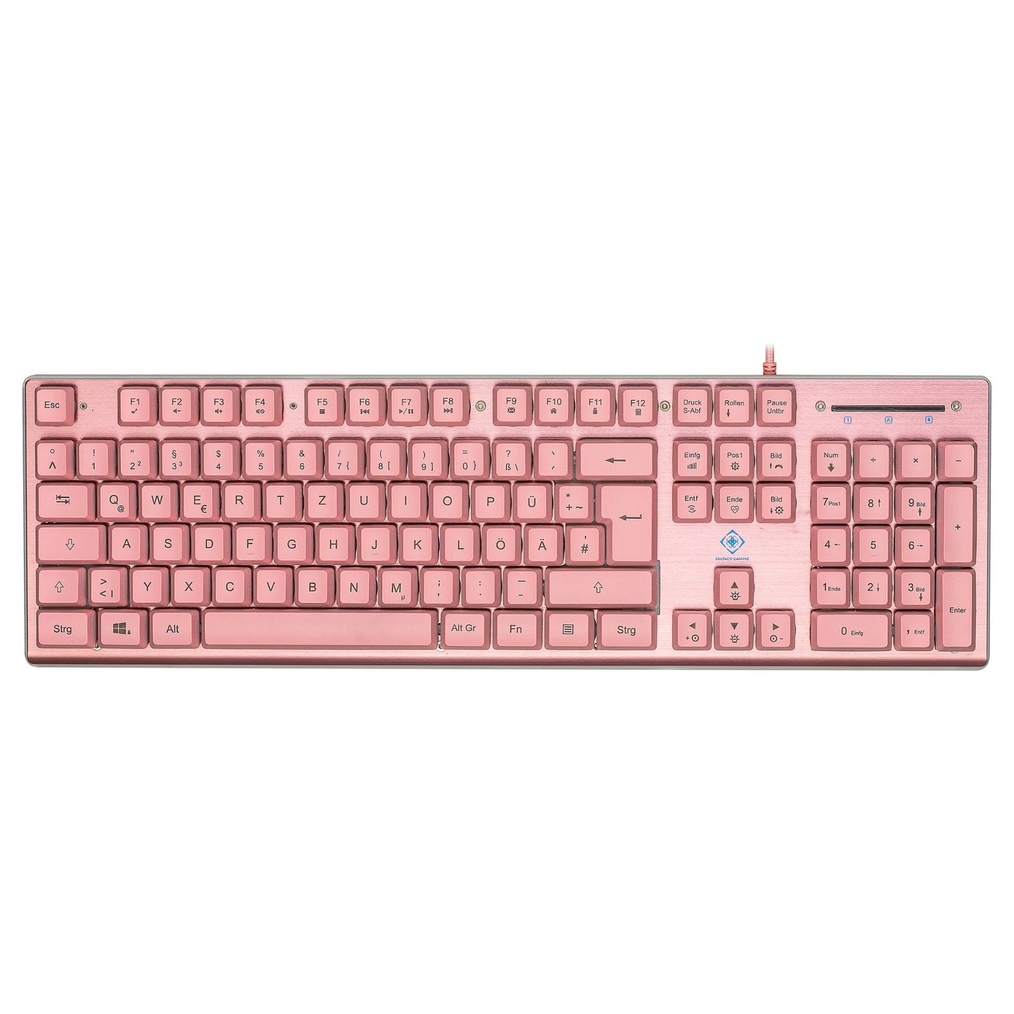 Deltaco Gaming Tastatur USB, RGB pink