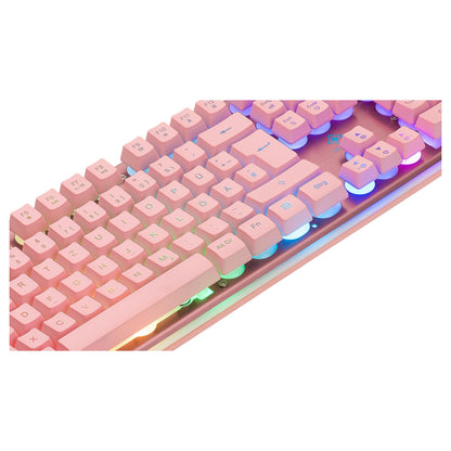 Deltaco Gaming Tastatur USB, RGB pink