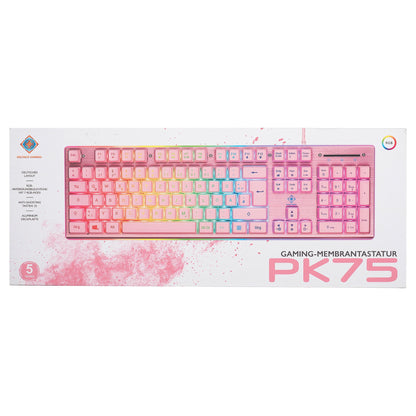Deltaco Gaming Tastatur USB, RGB pink
