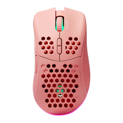 Deltaco Gaming Maus wireless, RGB pink