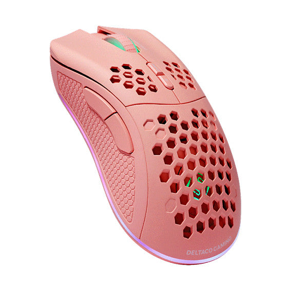 Deltaco Gaming Maus wireless, RGB pink