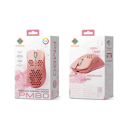 Deltaco Gaming Maus wireless, RGB pink