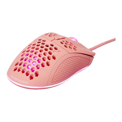 Deltaco Gaming Maus USB, RGB pink
