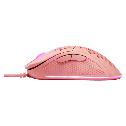 Deltaco Gaming Maus USB, RGB pink