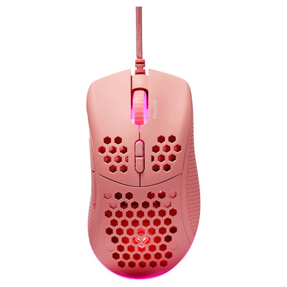 Deltaco Gaming Maus USB, RGB pink