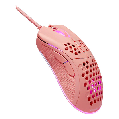 Deltaco Gaming Maus USB, RGB pink