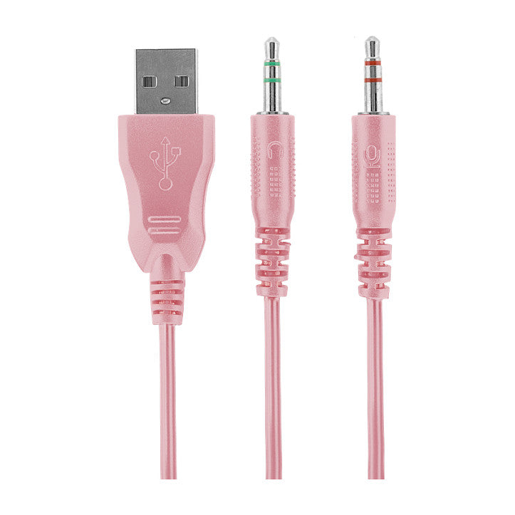 Deltaco Headset Gaming Stereo Klinke LED pink