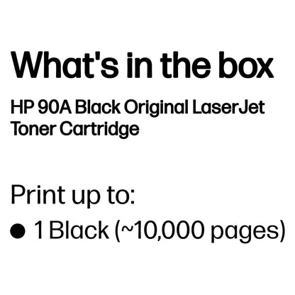 HP 90A Original Toner schwarz Standardkapazitt 10.000 Seiten 1er-Pack Smart printing Technology