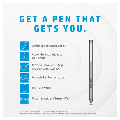 HP MPP 1.51 Pen (3V2X4AA) Stylus srebrny