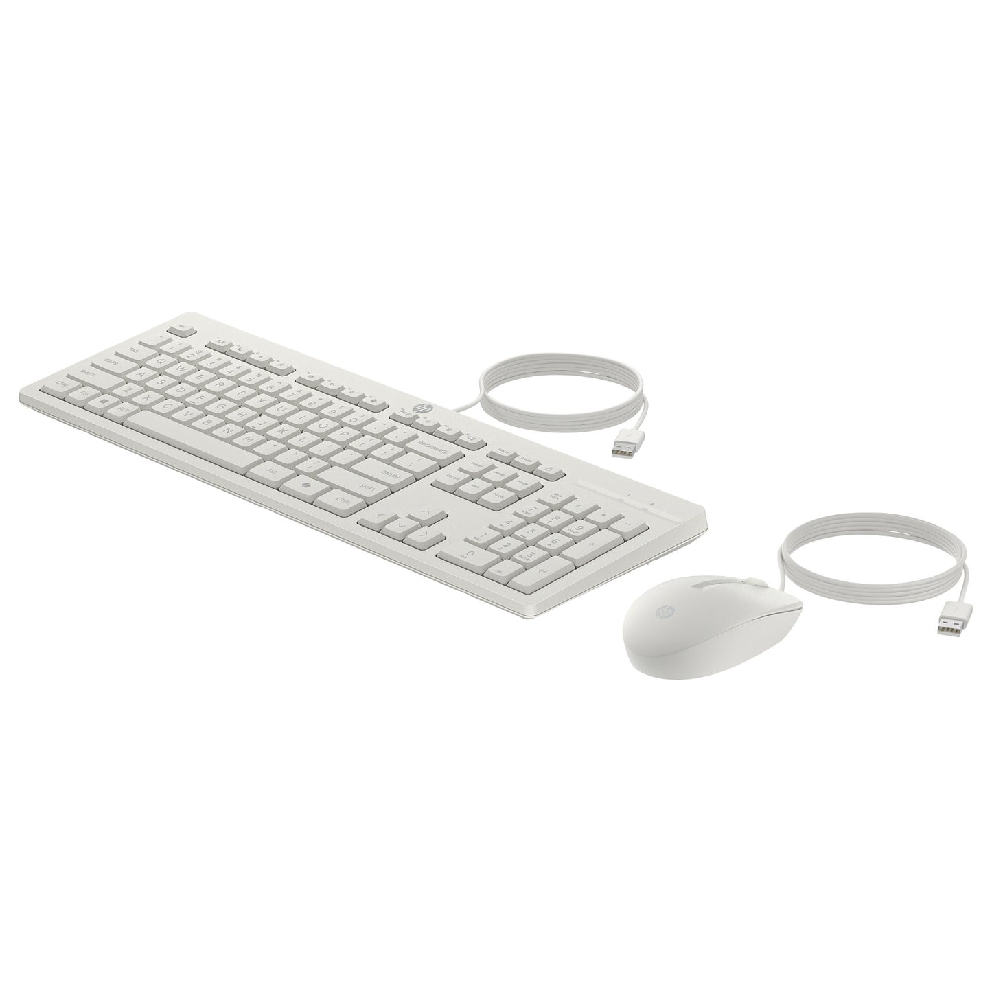 HP Tastatur+Maus 225 Set Kabelgebunden Weiß