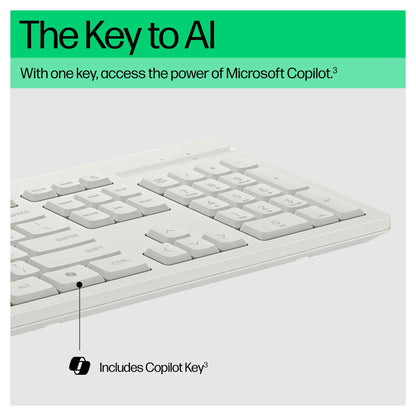 HP Tastatur+Maus 225 Set Kabelgebunden Weiß