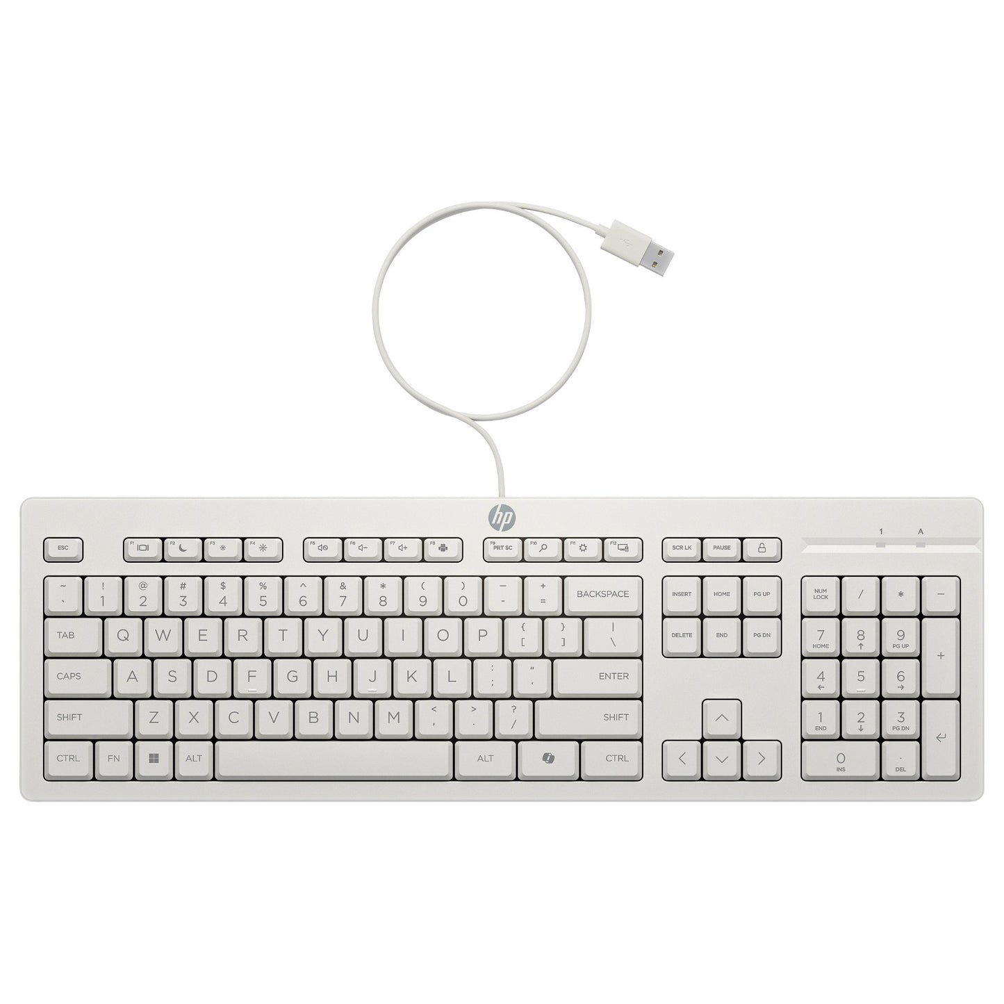 HP Tastatur+Maus 225 Set Kabelgebunden Weiß