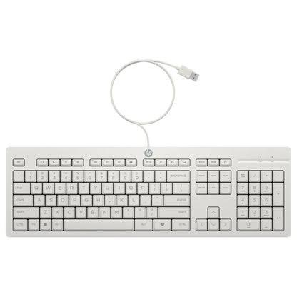 HP Tastatur+Maus 225 Set Kabelgebunden Weiß