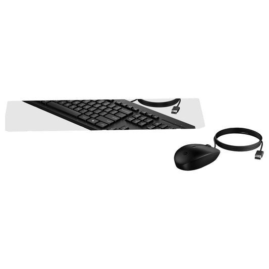 HP Tastatur+Maus 225 Set Kabelgebunden Schwarz