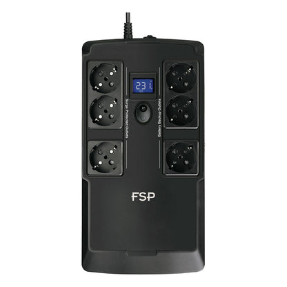FSP NANOFIT 600 Offline UPS 600VA 360W inkl. 2-port USB charger 6 Schuko