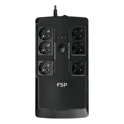 FSP NANOFIT 600 Offline UPS 600VA 360W inkl. 2-port USB charger 6 Schuko