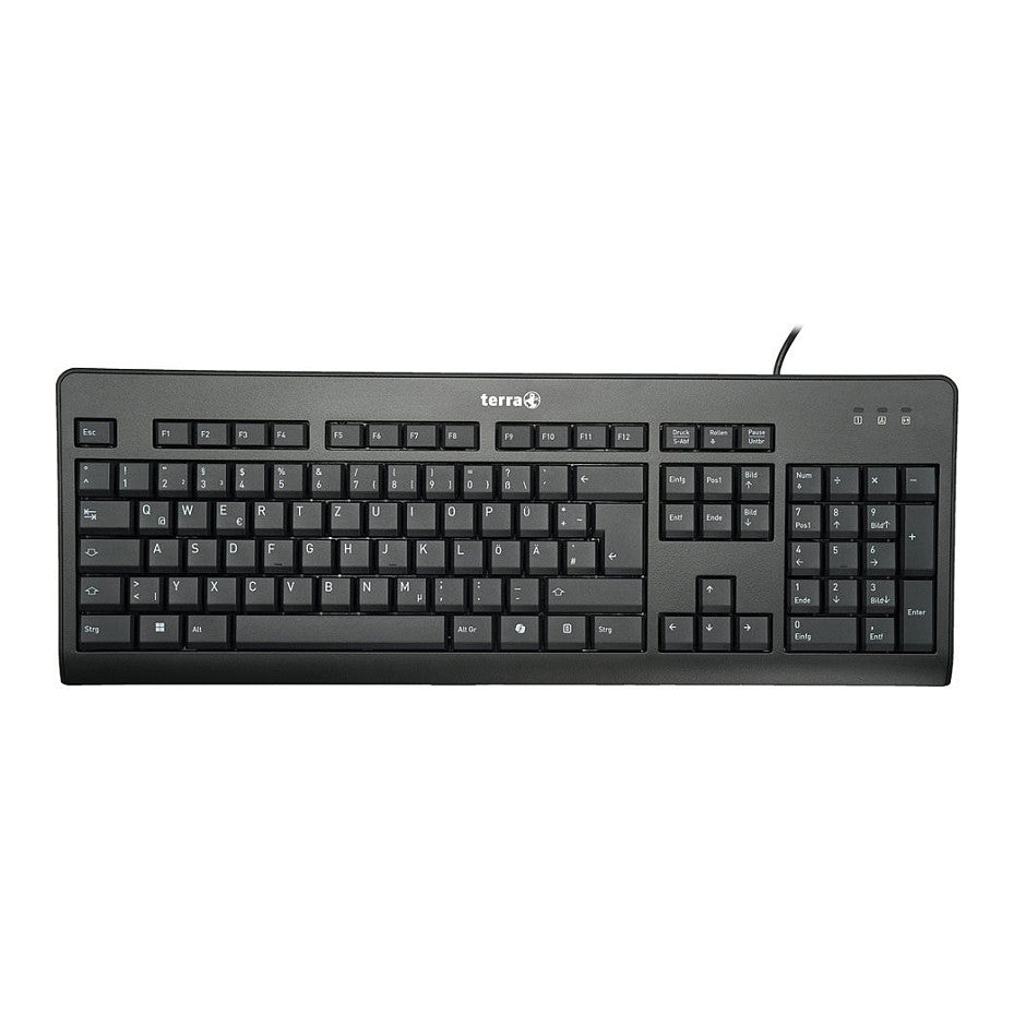 Wortmann TERRA Keyboard 1500 Corded [DE] USB black Copilot QWERTZ, 105 Tasten, kabelgebunden, 1,80m