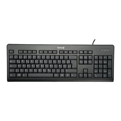 Wortmann TERRA Keyboard 1500 Corded [DE] USB black Copilot QWERTZ, 105 Tasten, kabelgebunden, 1,80m