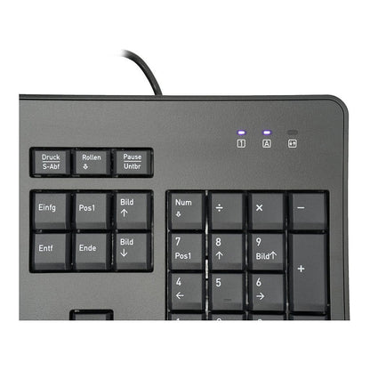 Wortmann TERRA Keyboard 1500 Corded [DE] USB black Copilot QWERTZ, 105 Tasten, kabelgebunden, 1,80m
