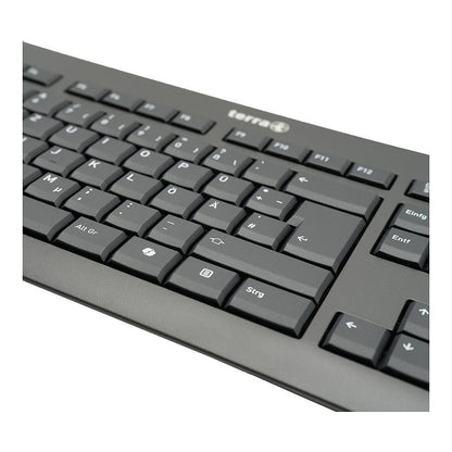 Wortmann TERRA Keyboard 1500 Corded [DE] USB black Copilot QWERTZ, 105 Tasten, kabelgebunden, 1,80m