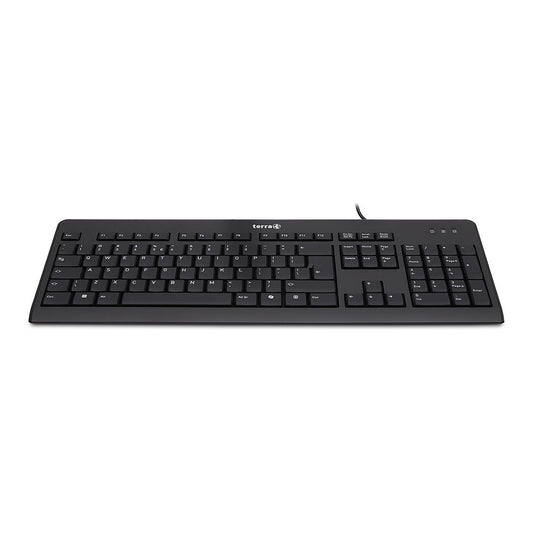 Wortmann TERRA Keyboard 1500 Corded [US/EU] USB black Copilot QWERTY, 105 toetsen, met kabel, 1,80m