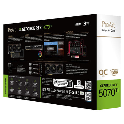 RTX 5070 TI 16GB ASUS Content Creation OC GDDR7 3 Fan
