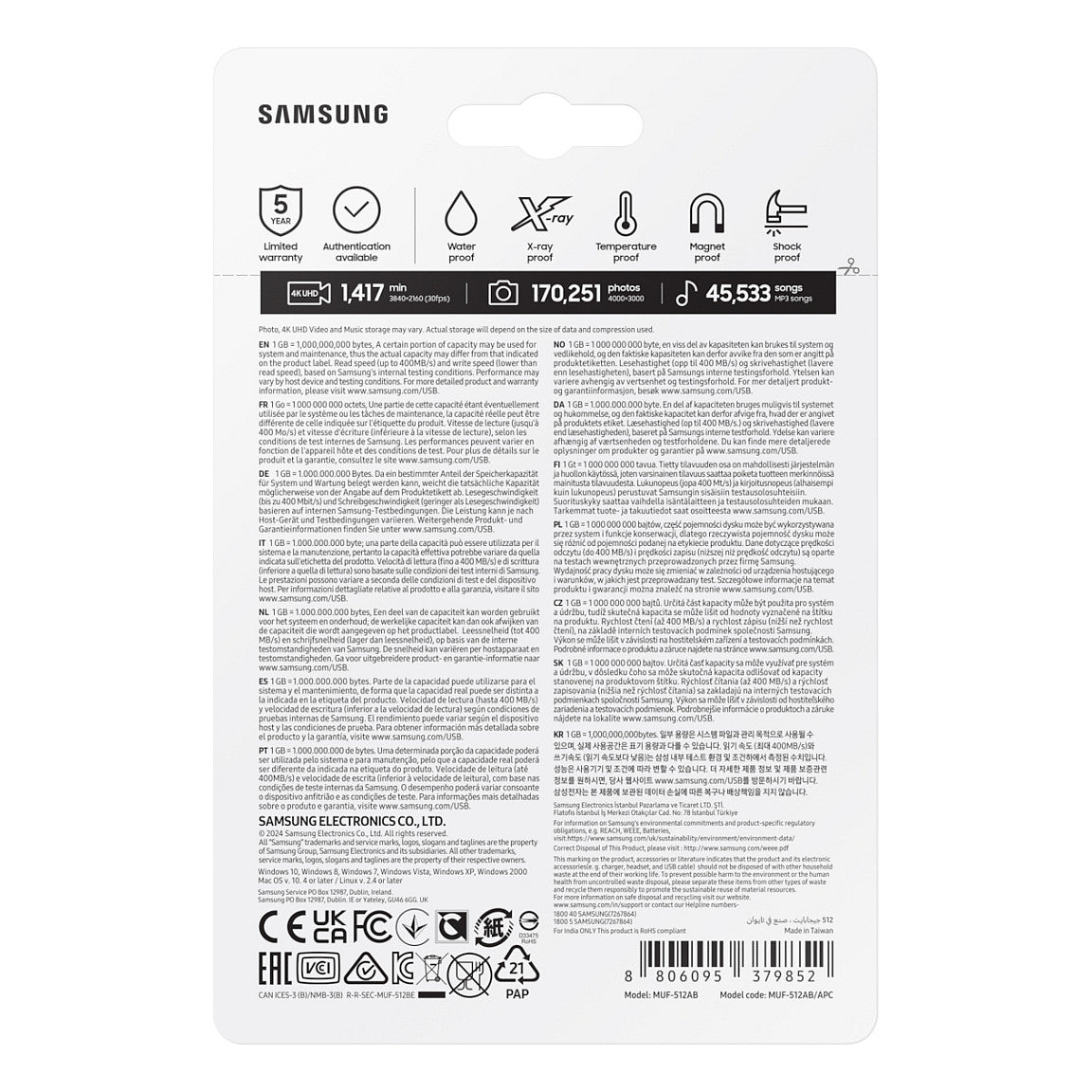 STICK 512GB Samsung FIT Plus Grey USB 3.1 retail