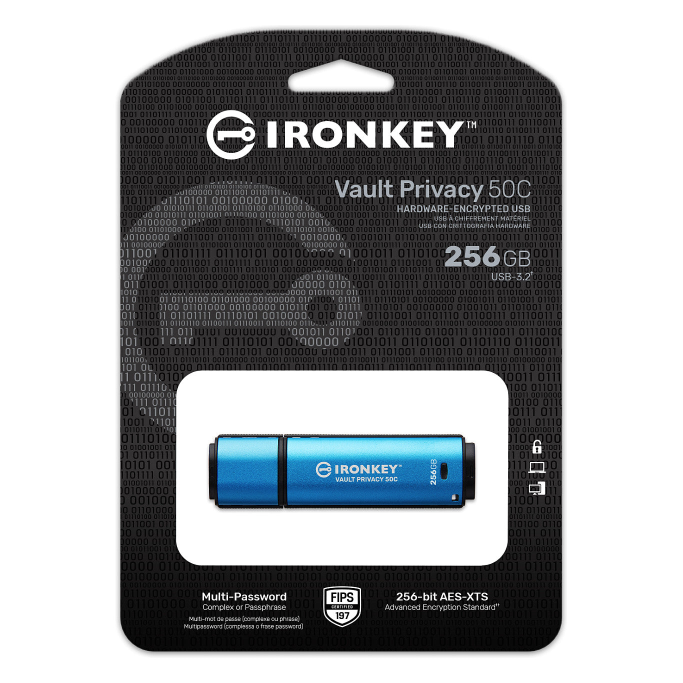 STICK 256GB Kingston IronKey Vault Privacy 50C AES-256 retail