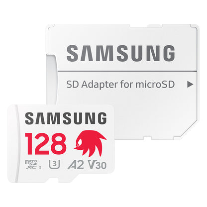 STICK SAMSUNG Sonic microSD Speicherkarte 128GB UHS-I U3 Full HD 4K UHD 180MB/s Read 130MB/s Write fr Handheld-Konsolen inkl. SD-Adapter