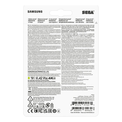 STICK SAMSUNG Sonic microSD Speicherkarte 128GB UHS-I U3 Full HD 4K UHD 180MB/s Read 130MB/s Write fr Handheld-Konsolen inkl. SD-Adapter