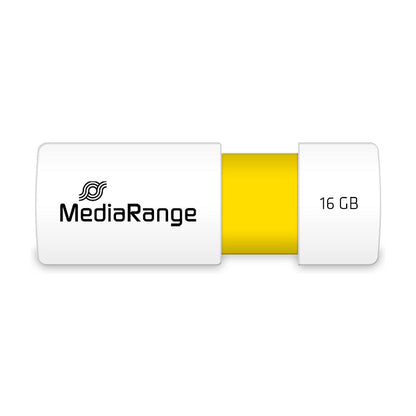 STICK MediaRange USB STICK 16GB USB 2.0 Slider yellow