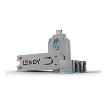 STICK LINDY USB Typ A Portschlösser 4xBlau mit Schlüssel