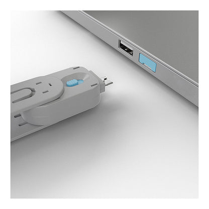 STICK LINDY USB Typ A Portschlösser 4xBlau mit Schlüssel