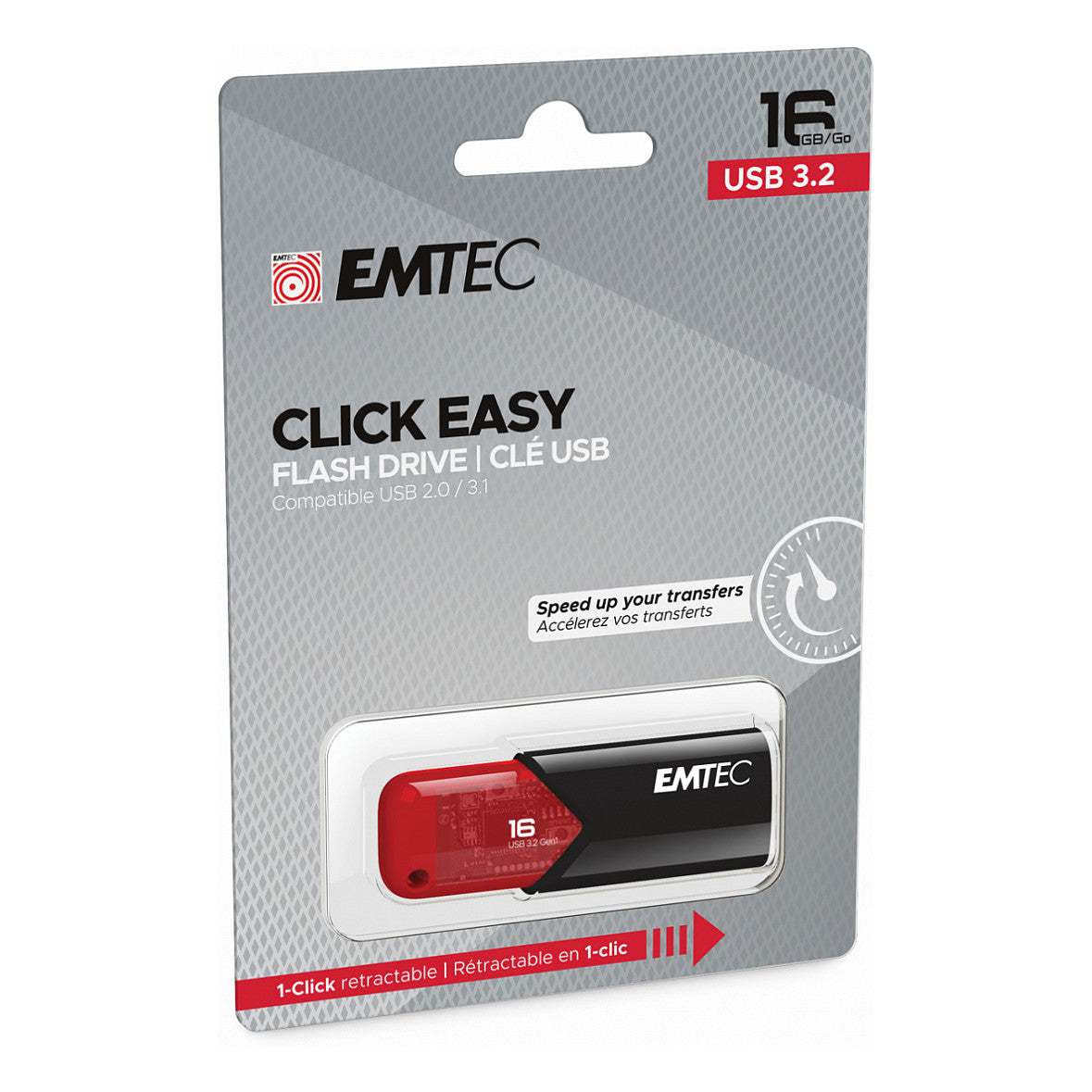 STICK Emtec USB3.2 Click Easy B110 16GB Red