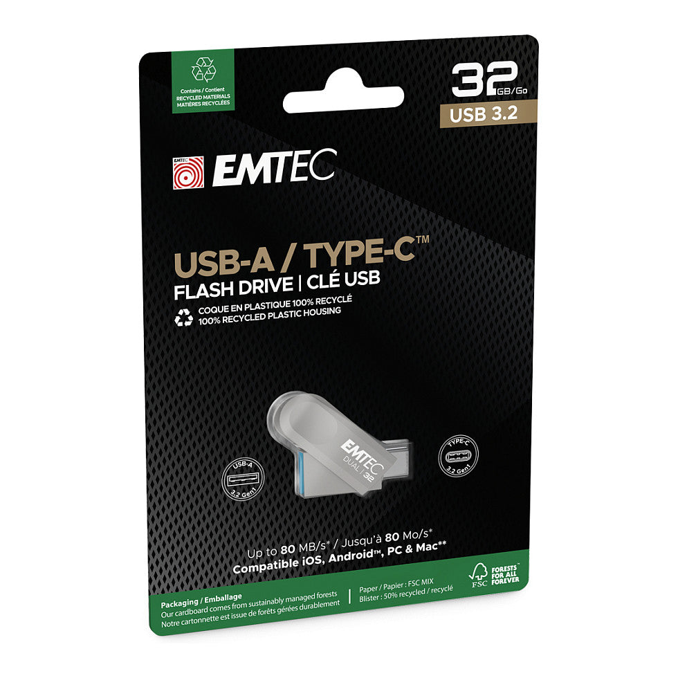 STICK Emtec USB3.2 Type-C Dual D280 32GB