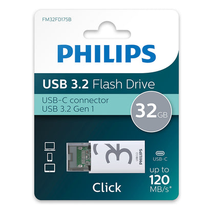 STICK Philips USB 3.2 32GB Click Series Gen 1 USB-C