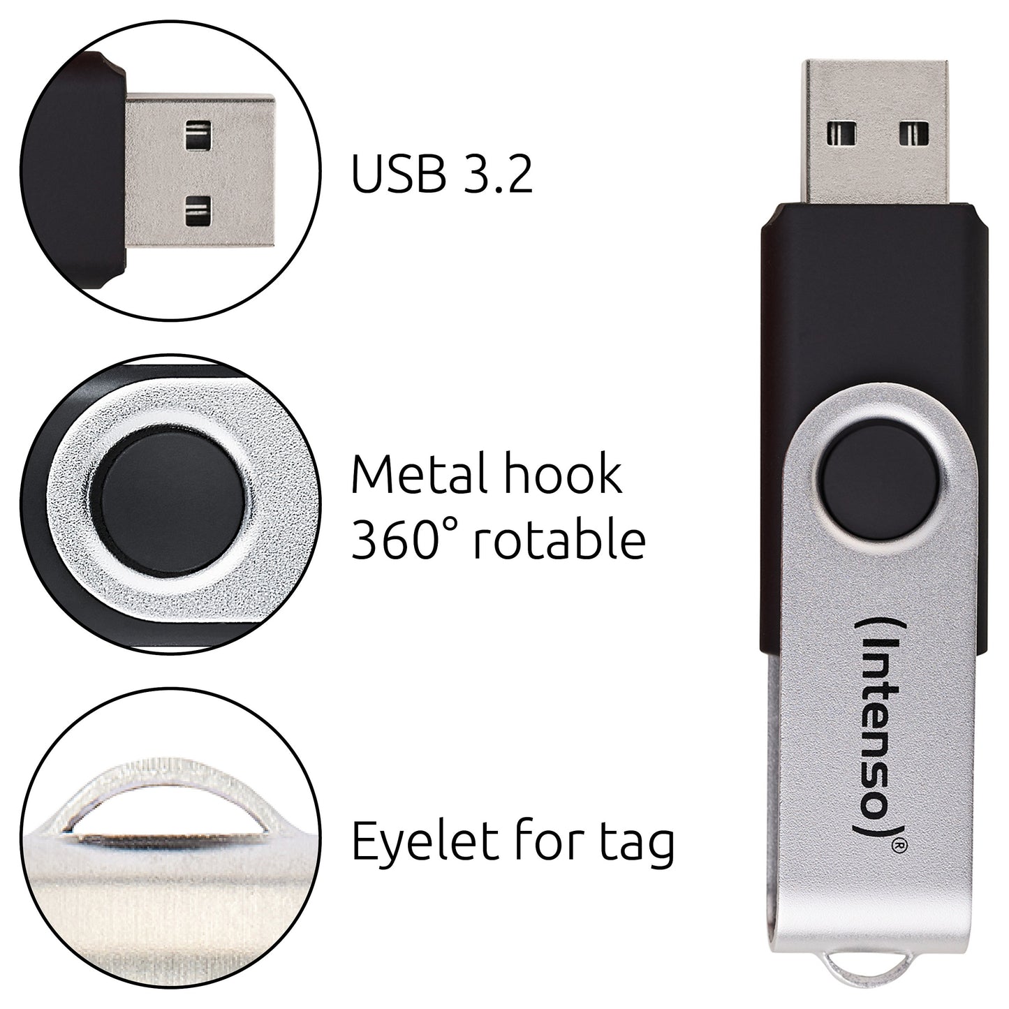 STICK Intenso USB Stick Office Line 32GB USB 3.2 GEN 1X1 silber