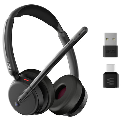 Epos Impact 500 MS UC ANC WL USB-C+A beidseitiges On-ear Bluetooth Headset inkl. BT Dongle Teams zertifiziert