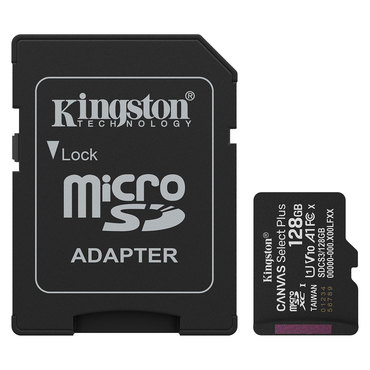 CARD Kingston 128GB microsdxc Canvas Select Plus Gen3 150MB/s A1 Card + Adapter