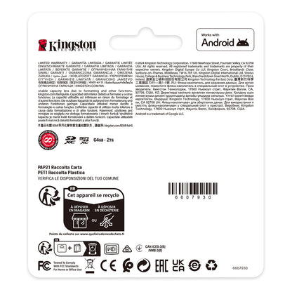 CARD Kingston 128GB microsdxc Canvas Select Plus Gen3 150MB/s A1 Card + Adapter