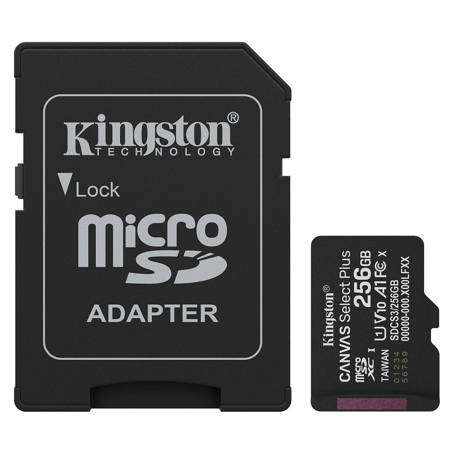 CARD Kingston 256GB microsdxc Canvas Select Plus Gen3 150MB/s A1 Card + Adapter
