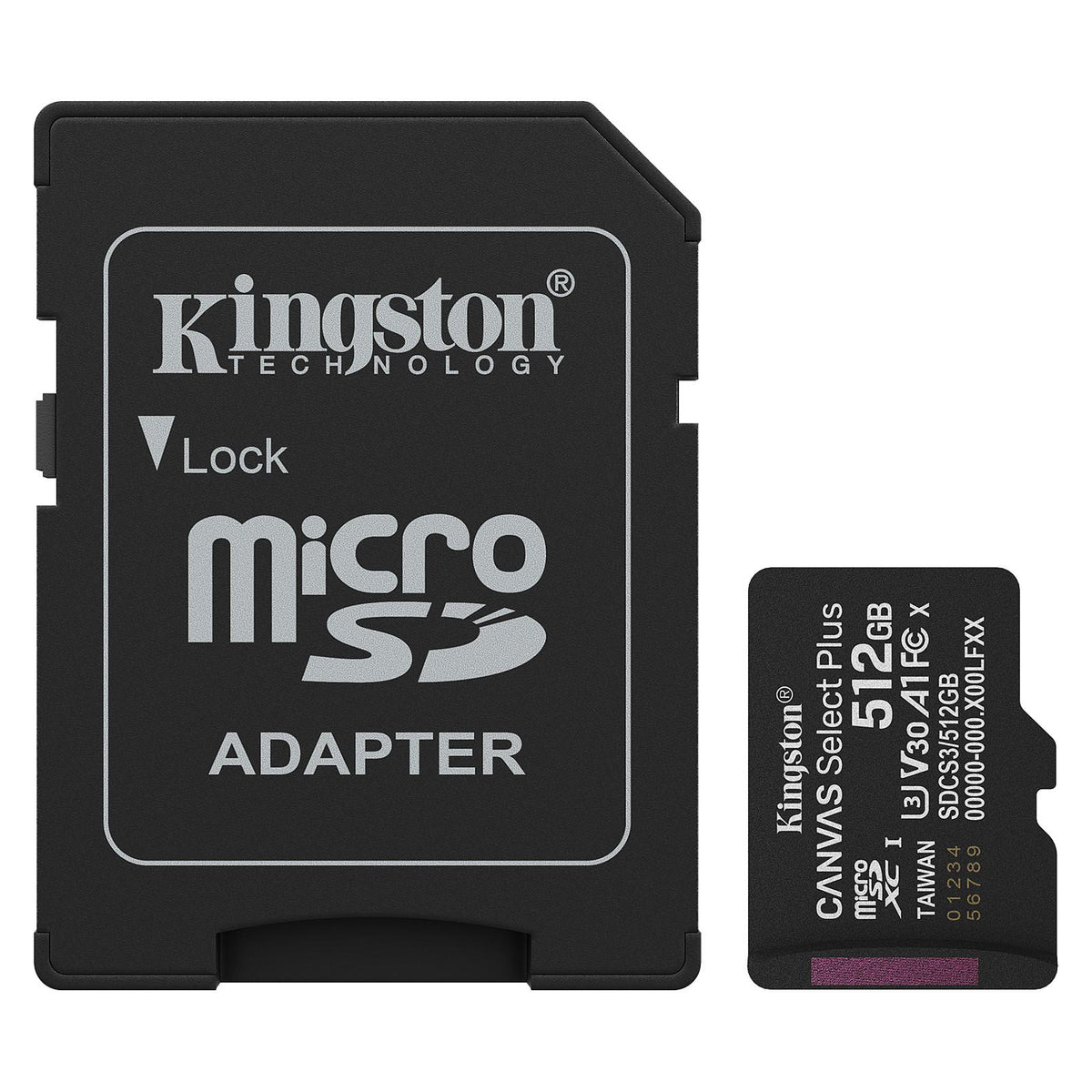 CARD Kingston 512GB microsdxc Canvas Select Plus Gen3 150MB/s A1 Card + Adapter