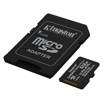 CARD Kingston 512GB microsdxc Canvas Select Plus Gen3 150MB/s A1 Card + Adapter