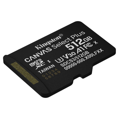 CARD Kingston 512GB microsdxc Canvas Select Plus Gen3 150MB/s A1 Card + Adapter