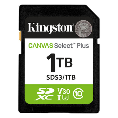 CARD Kingston 1TB sdxc Canvas Select Plus Gen3 150MB/s C10 UHS-I U3 V30