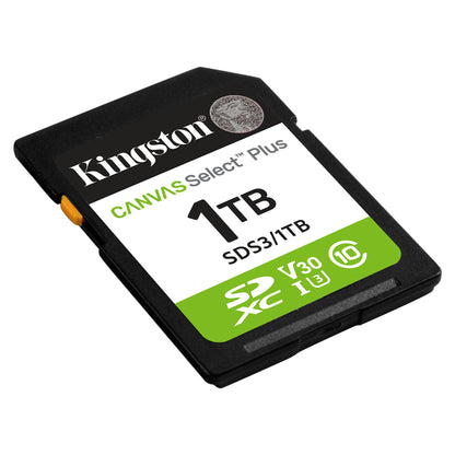 CARD Kingston 1TB sdxc Canvas Select Plus Gen3 150MB/s C10 UHS-I U3 V30
