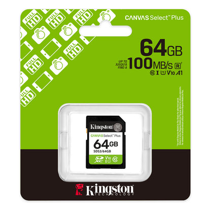 CARD Kingston 64GB sdxc Canvas Select Plus Gen3 100MB/s C10 UHS-I U1 V10